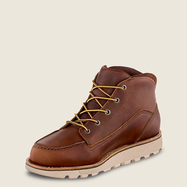 Work Støvler Herre - Red Wing Traction Tred Lite - Waterproof Soft Toe Chukka - Brune - NXBHRL-839